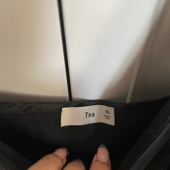 COPY - TNA Aritzia Black Slip Dress - Picture 6 of 7